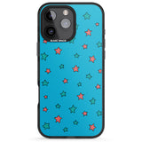 iPhone 16 Pro Max Blue Heartstopper Stars Pattern Black Impact Phone Case