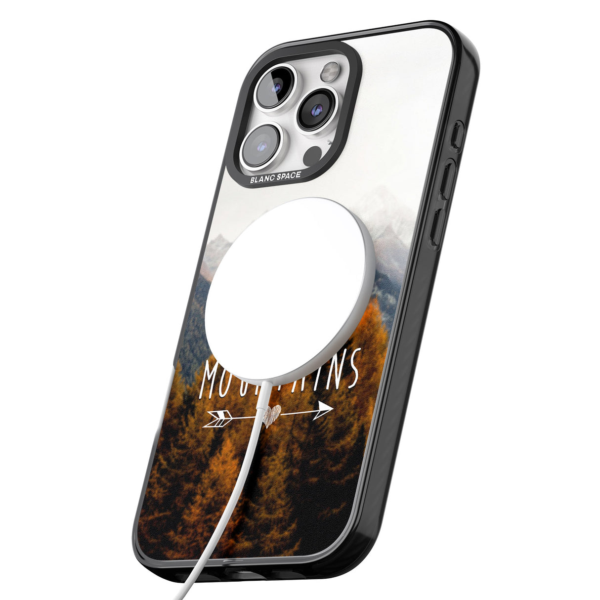 iPhone 16 Pro Max Take Me Mountains Quote Black Impact Phone Case