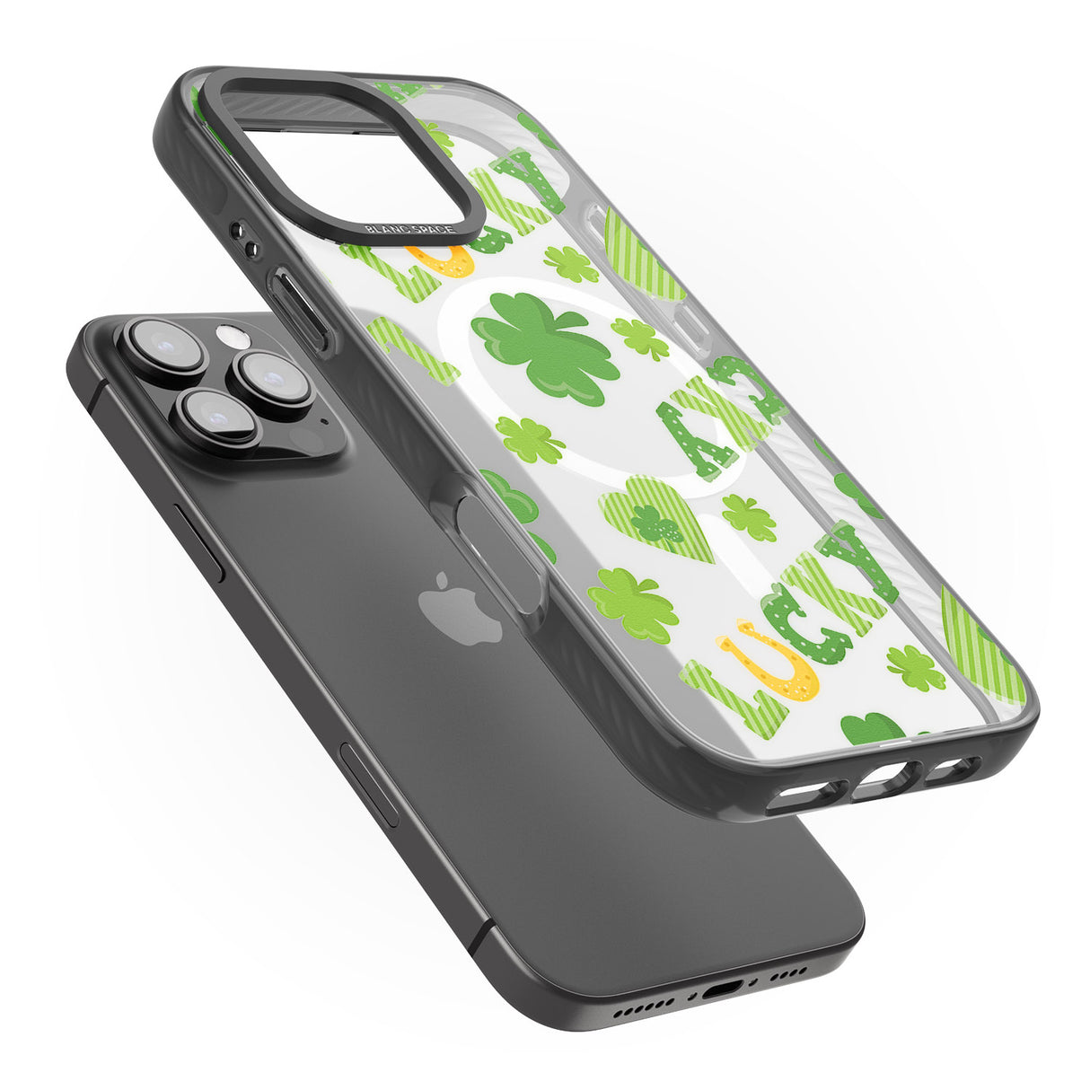 iPhone 16 Pro Max Lucky Irish Clover Black Impact Phone Case