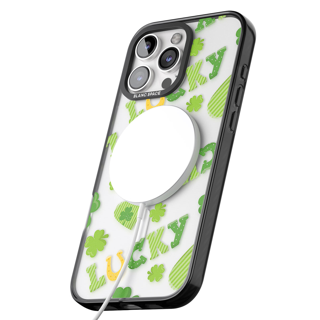 iPhone 16 Pro Max Lucky Irish Clover Black Impact Phone Case