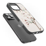 iPhone 16 Pro Max Vintage Japanese Illustrations Cherry Blossoms Black Impact Phone Case