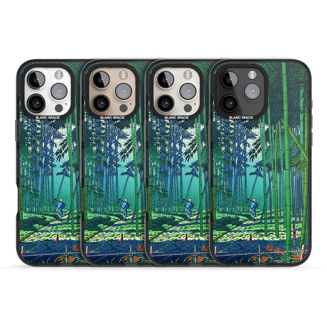 Bamboo Grove of Saga Black Impact Magsafe Phone Case for iPhone 16 Pro, iPhone 16 Pro Max