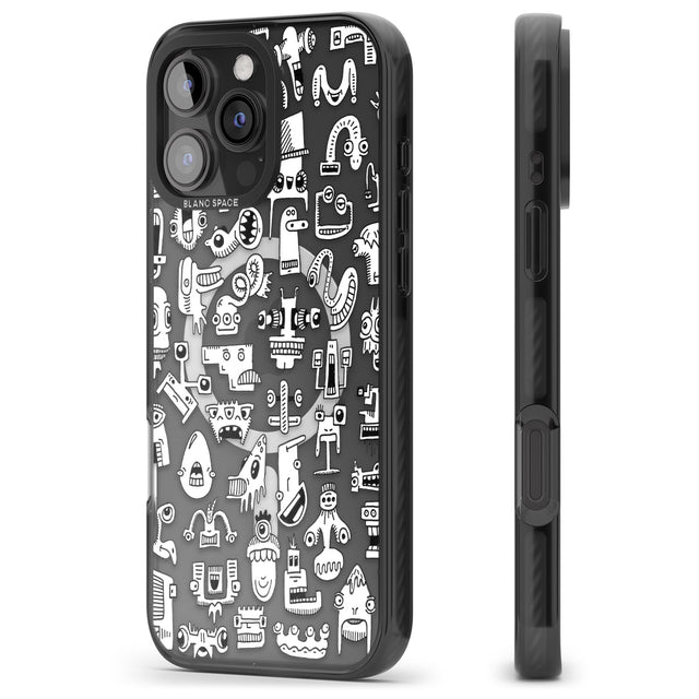 iPhone 16 Pro Max Weird Friends Black Impact Phone Case