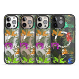 iPhone 16 Pro Max Colourful Tiger Jungle Cat Pattern Black Impact Phone Case