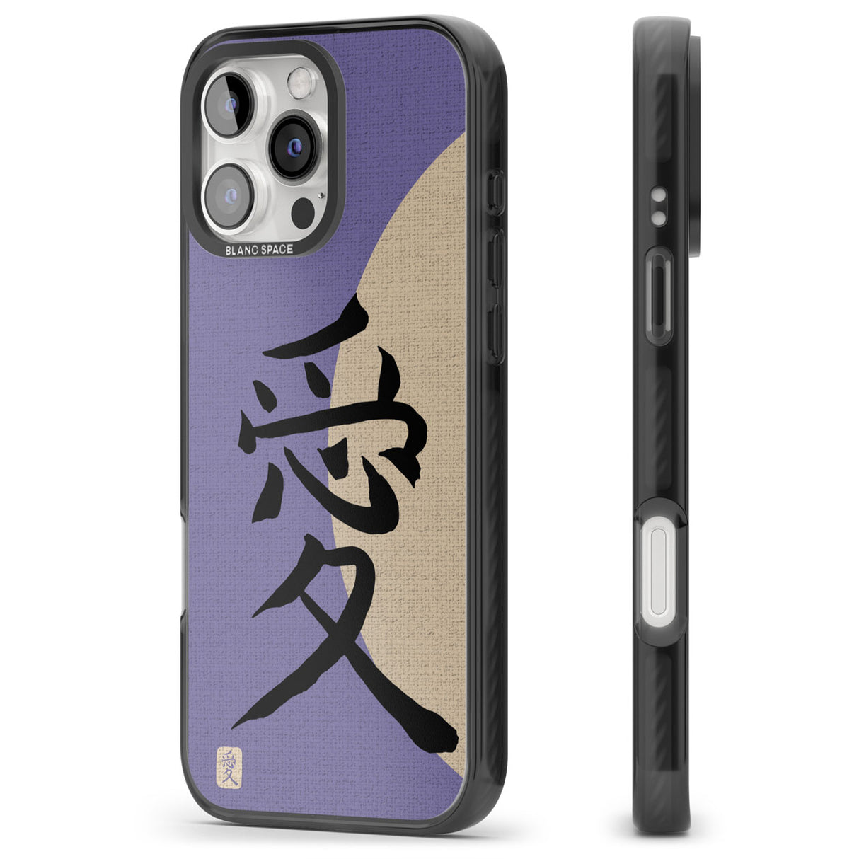 Vintage Japanese Kanji - Love Black Impact Magsafe Phone Case for iPhone 16 Pro, iPhone 16 Pro Max