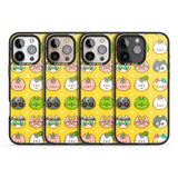 iPhone 16 Pro Max Mythical Cats Kawaii Pattern Black Impact Phone Case