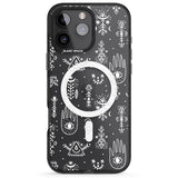 iPhone 16 Pro Max Black Tribal Palms Black Impact Phone Case