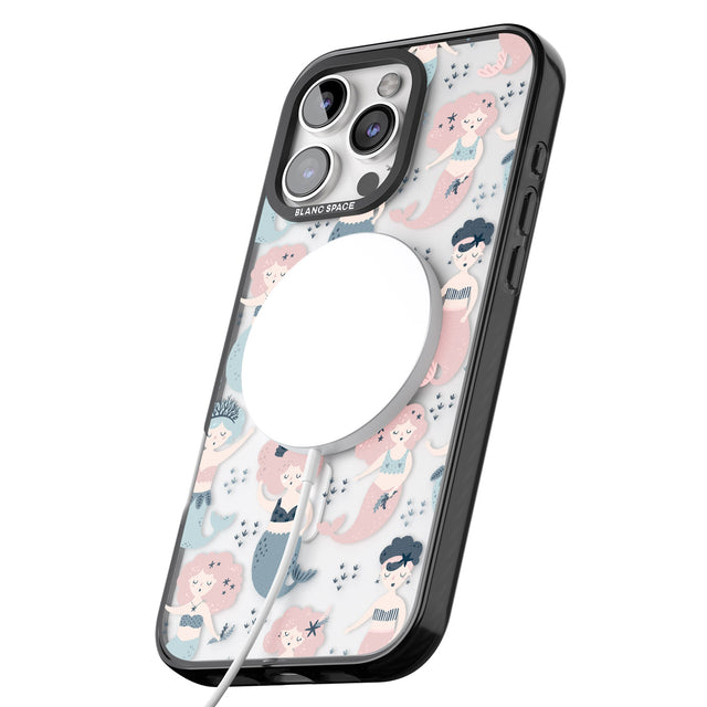 iPhone 16 Pro Max Under The Sea Mermaids (Clear) Black Impact Phone Case