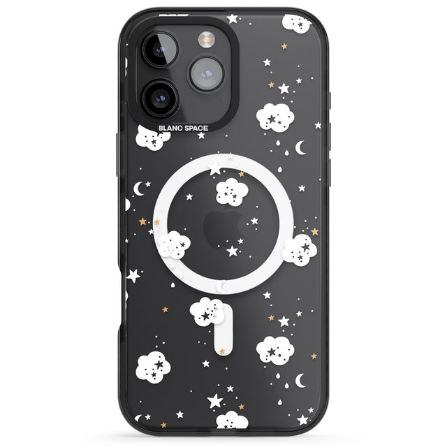 iPhone 16 Pro Max Stars & Clouds Black Impact Phone Case