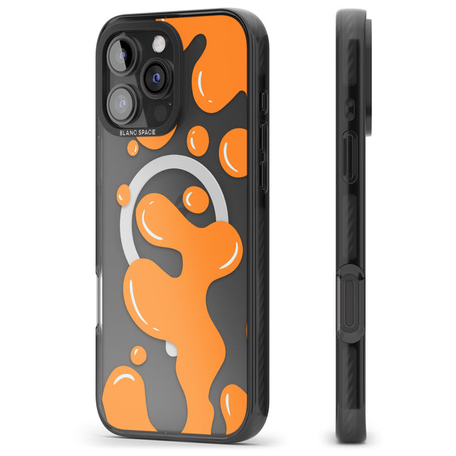 iPhone 16 Pro Max Orange Lava Lamp Black Impact Phone Case