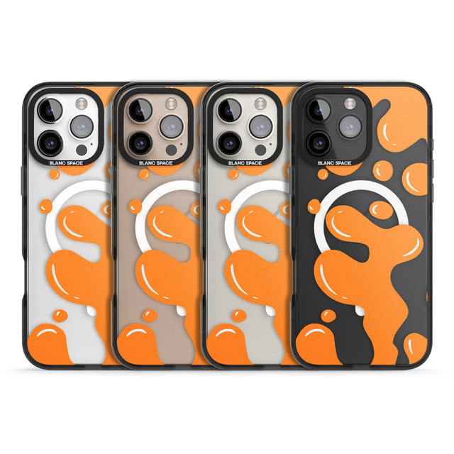 iPhone 16 Pro Max Orange Lava Lamp Black Impact Phone Case