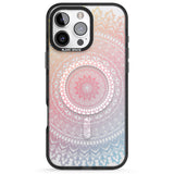 iPhone 16 Pro Max Large Rainbow Mandala Black Impact Phone Case