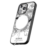 iPhone 16 Pro Max Map of Seoul, South Korea Black Impact Phone Case