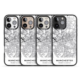 iPhone 16 Pro Max Map of Manchester, England Black Impact Phone Case