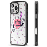 iPhone 16 Pro Max Rock n Roll Heart (Clear) Black Impact Phone Case