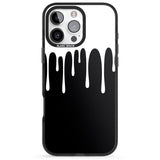 iPhone 16 Pro Max Melted Effect: White & Black Black Impact Phone Case