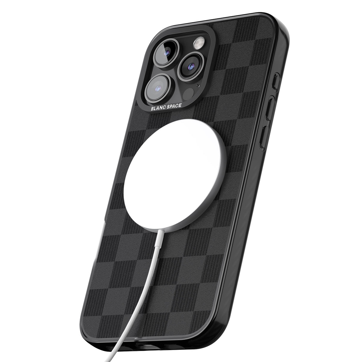 iPhone 16 Pro Max BLACK CHECKERED Black Impact Phone Case + Magsafe