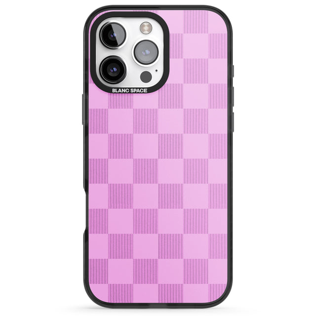 iPhone 16 Pro Max BUBBLEGUM CHECKERED Black Impact Phone Case + Magsafe