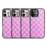 iPhone 16 Pro Max BUBBLEGUM CHECKERED Black Impact Phone Case + Magsafe