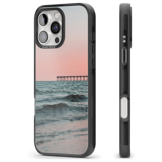 iPhone 16 Pro Max Beach Pier Photograph Black Impact Phone Case