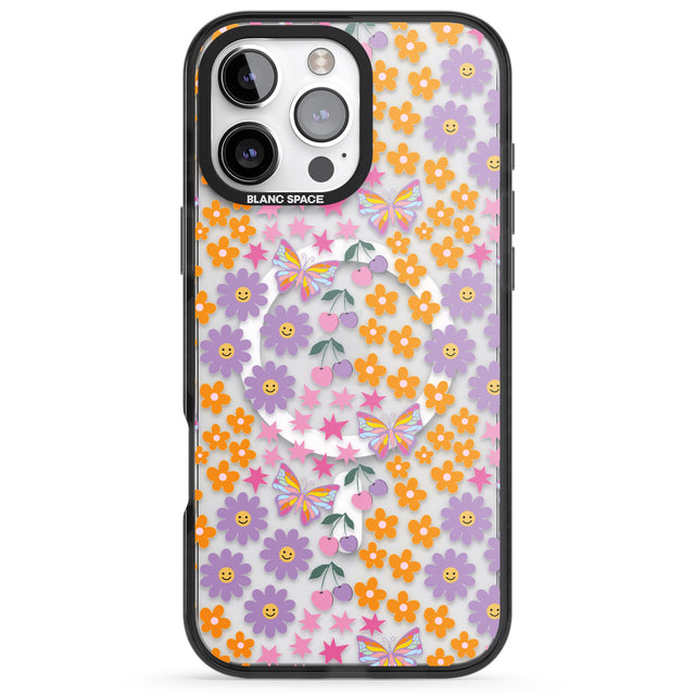 iPhone 16 Pro Max Botanical Bombardment Black Impact Phone Case