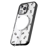 iPhone 16 Pro Max Tiny Panda Pattern Black Impact Phone Case