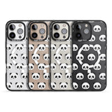 iPhone 16 Pro Max Panda Face Pattern Black Impact Phone Case