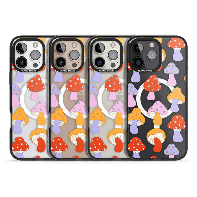 iPhone 16 Pro Max Happy Shrooms Black Impact Phone Case