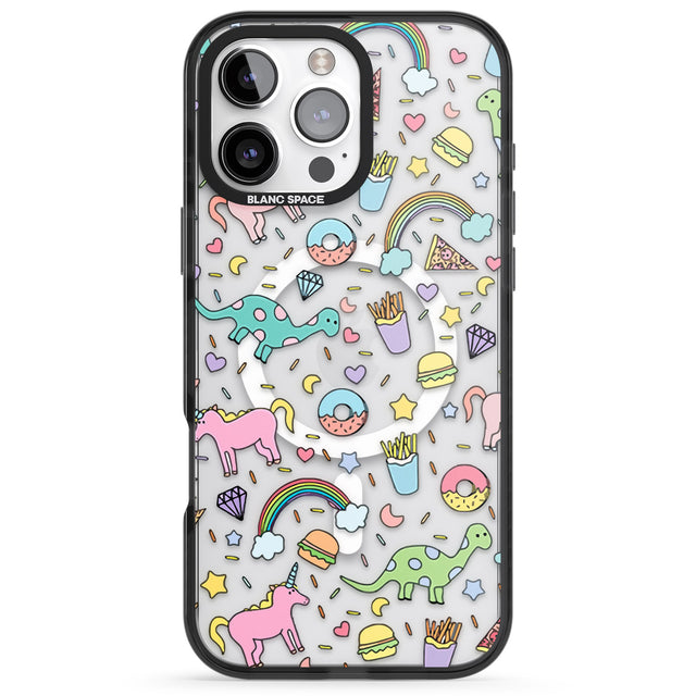 iPhone 16 Pro Max Cute Pattern Black Impact Phone Case