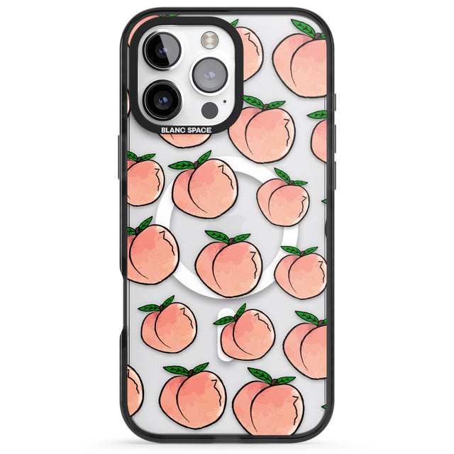 iPhone 16 Pro Max Life's a Peach Black Impact Phone Case