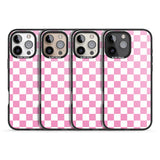 iPhone 16 Pro Max Pink Checkered Black Impact Phone Case