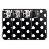 iPhone 16 Pro Max Chic Black Polka Dot Black Impact Phone Case