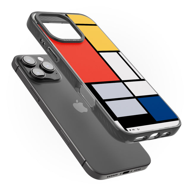 iPhone 16 Pro Max Piet Mondrian's Composition Black Impact Phone Case