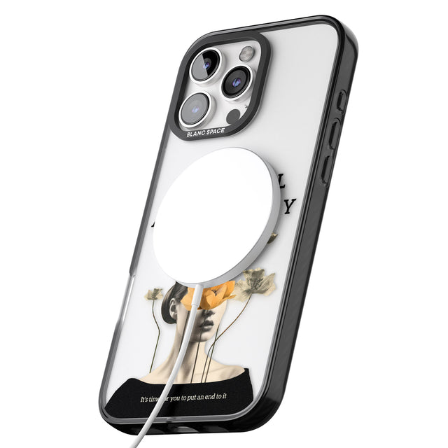 iPhone 16 Pro Max Social Anxiety Black Impact Phone Case + Magsafe