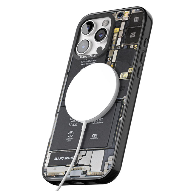 iPhone 16 Pro Max Circuit Board Black Impact Phone Case