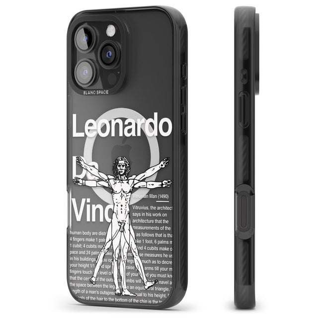 iPhone 16 Pro Max Vitruvian Man Black Impact Phone Case