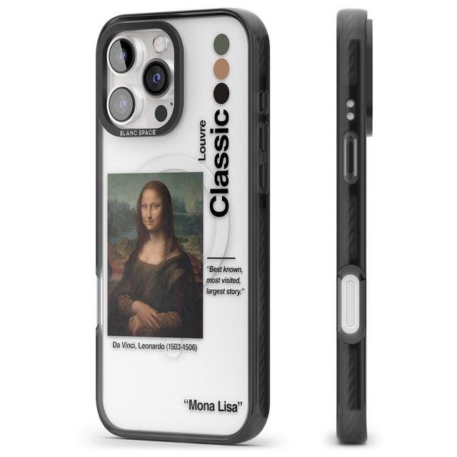 iPhone 16 Pro Max Mona Lisa - Leonardo Da Vinci Black Impact Phone Case