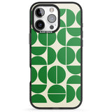 iPhone 16 Pro Max Retro Green Circles Black Impact Phone Case