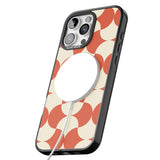 iPhone 16 Pro Max Abstract Retro Shapes: Psychedelic Pattern Black Impact Phone Case