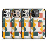 iPhone 16 Pro Max Abstract Retro Shapes: Muted Colour Mix Black Impact Phone Case