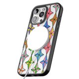 iPhone 16 Pro Max Multi Colour Stars Pattern Black Impact Phone Case