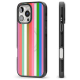 iPhone 16 Pro Max Vibrant Stripes Black Impact Phone Case