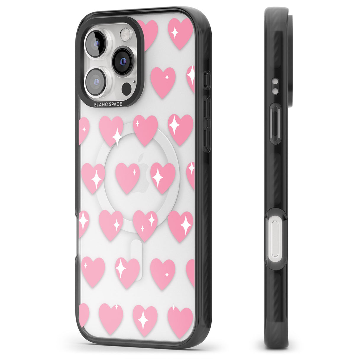 iPhone 16 Pro Max Sweet Hearts Black Impact Phone Case