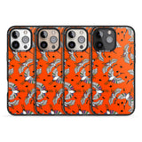 iPhone 16 Pro Max Colourful Crane Pattern (Orange) Black Impact Phone Case