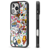 iPhone 16 Pro Max Electric Love Black Impact Phone Case