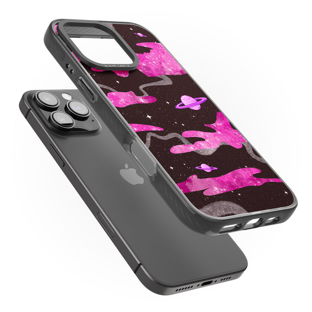 iPhone 16 Pro Max Pink Galaxy Black Impact Phone Case