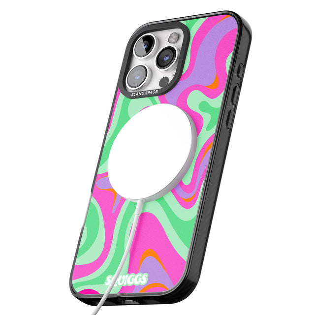 iPhone 16 Pro Max Pink Lava Black Impact Phone Case