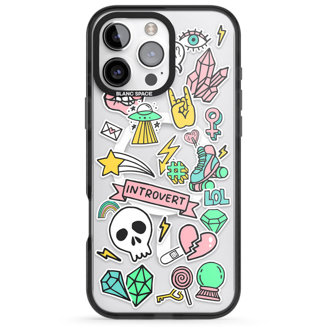 iPhone 16 Pro Max Introvert Sticker Black Impact Phone Case