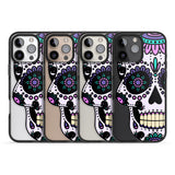 iPhone 16 Pro Max Violet Sugar Skull Black Impact Phone Case