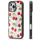 iPhone 16 Pro Max Vintage Cherries & Clouds Black Impact Phone Case + Magsafe